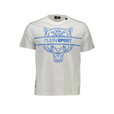 Plein Sport White Cotton Men T-Shirt - T-Shirts