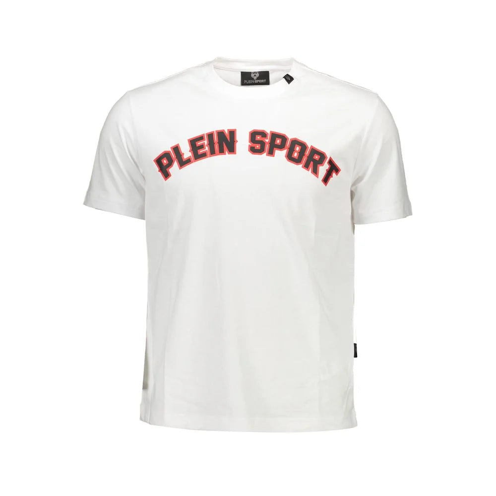 Plein Sport White Cotton Men T-Shirt - T-Shirts