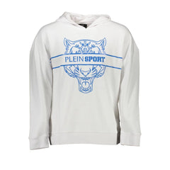 Plein Sport White Cotton Men’s Sweater - Hoodies