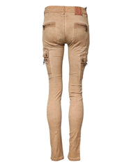 PLEIN SUD Brown Cotton Mid Waist Skinny Denim Jeans - Jeans