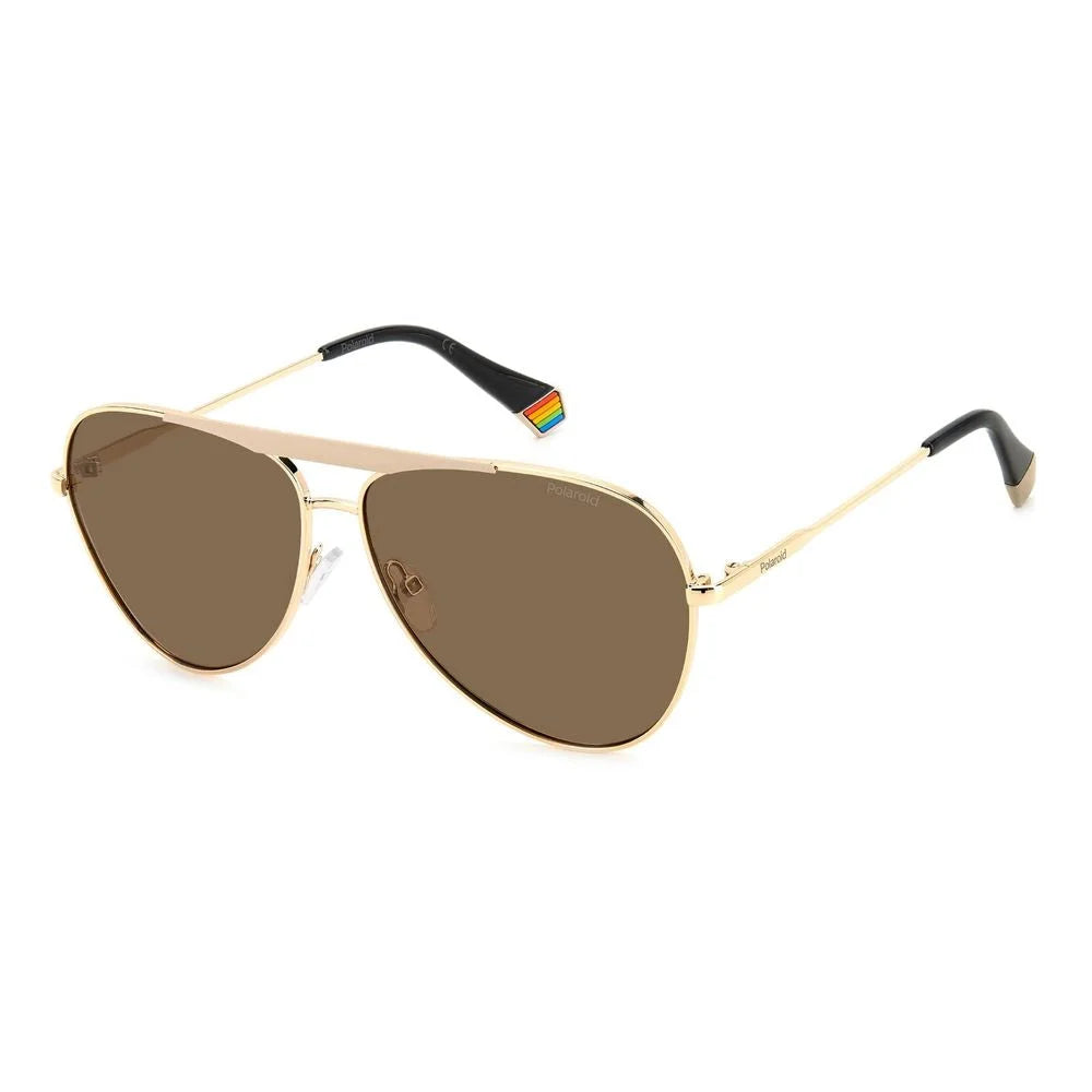 Polaroid Gold Stainless Steel Sunglasses - Sunglasses