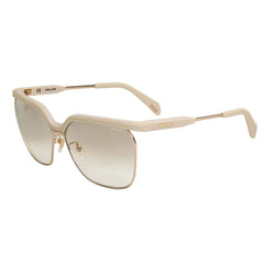 Police Beige Metal Sunglasses - Sunglasses
