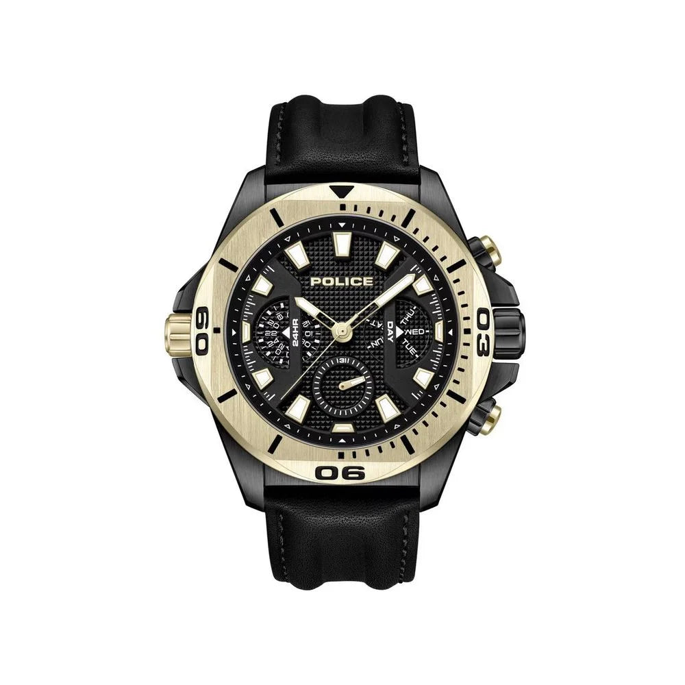 Police Black Artificial Leather Watch