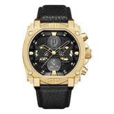 Police Black Leather Watch - Watches