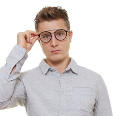 Police Brown Men Glasses Frame - Eyeglasses