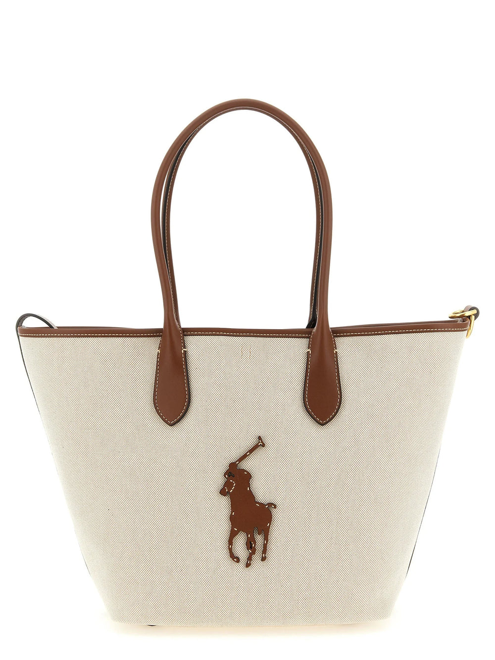 Polo Ralph Lauren Brown Cotton Tote Bag