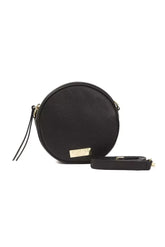 Pompei Donatella Black Leather Women Crossbody Bag - Cross Body Bags