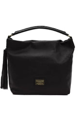 Pompei Donatella Black Leather Women Shoulder Bag - Shoulder Bags