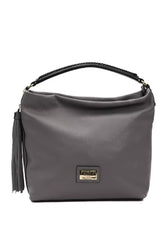 Pompei Donatella Gray Leather Women Shoulder Bag - Shoulder Bags