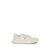 Prada Beige Calf Leather Bos Taurus Athletic Sneakers