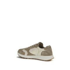 Prada Beige Calf Leather Bos Taurus Athletic Sneakers - EU45/US12