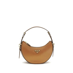 Bolso bandolera de ante de vaca beige de Prada