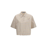 Prada Beige Fabric Pattern Shirt - IT42 | L
