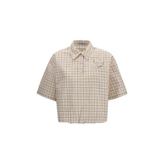 Prada Beige Fabric Pattern Shirt - IT42 | L