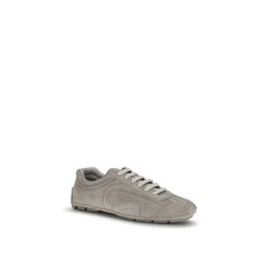 Prada Beige Lamb Ovis Aries Aries Athletic Sneakers