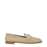 Prada Beige Leather Slip-On Loafers - EU37.5/US7.5