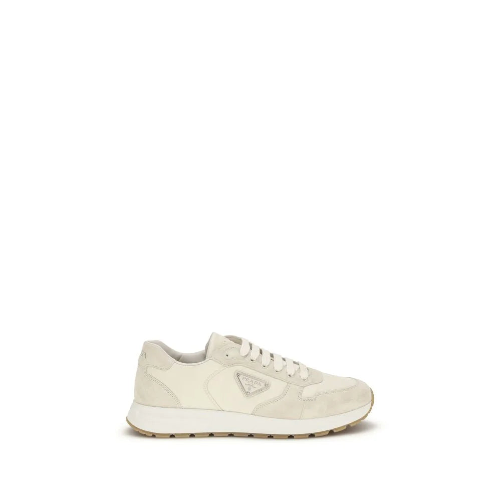 Prada Beige Nylon Low Top Sneakers - EU44/US11