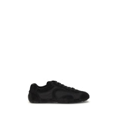 Prada Black Calf Leather Bos Taurus Athletic Sneakers