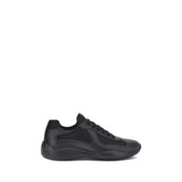 Prada Black Calf Leather Bos Taurus Athletic Sneakers - EU41/US8
