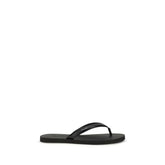 Prada Black Calf Leather Bos Taurus Flip-Flop Sandals - EU39.5/US6.5