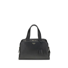 Prada Black Calf Leather Bos Taurus Handbag - Satchel Bags