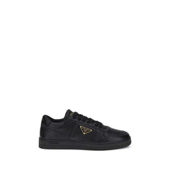 Sneakersy Prada, czarna skóra cielęca Bos Taurus, niska konstrukcja