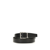 Prada Black Calf Leather Bos Taurus Regular Belt