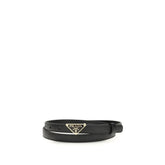 Prada Black Calf Leather Bos Taurus Regular Belt