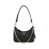 Sac bandoulière Prada noir en cuir de veau Bos Taurus