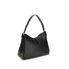 Prada Black Calf Leather Bos Taurus Shoulder Bag