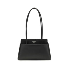 Tσάντα Ώμου Prada από Δέρμα Τελεθίου Bos Taurus σε Μαύρο