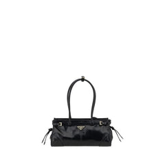Prada Black Calf Leather Bos Taurus Shoulder Bag