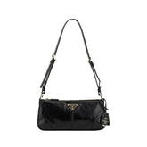 Prada Black Calf Leather Bos Taurus Shoulder Bag