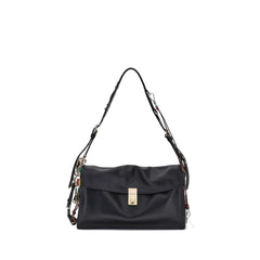 Prada Black Calf Leather Bos Taurus Shoulder Bag - Shoulder Bags