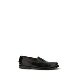 Prada Black Calf Leather Bos Taurus Slip-On Loafers - EU44/US11