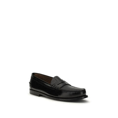 Prada Black Calf Leather Bos Taurus Slip-On Loafers - EU44/US11