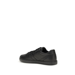 Prada Black Calf Leather Bos Taurus Sneakers