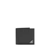 Prada Black Calf Leather Bos Taurus Wallet