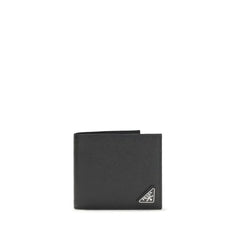 Prada Black Calf Leather Bos Taurus Wallet