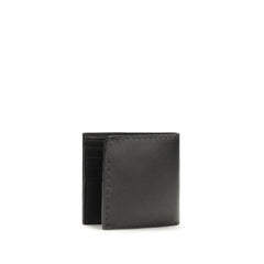 Prada Black Calf Leather Bos Taurus Wallet