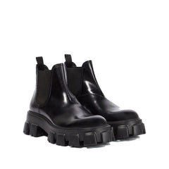 Prada Black Calfskin Chelsea Boots - EU39.5/US6.5