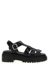 Prada Black Calfskin Flat Sandals