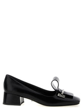 Prada Black Calfskin Mid Heel Pumps