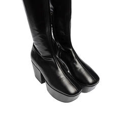 Prada Black Calfskin Over The Knee - EU38.5/US8.5