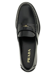 Prada Black Calfskin Slip-On Loafers