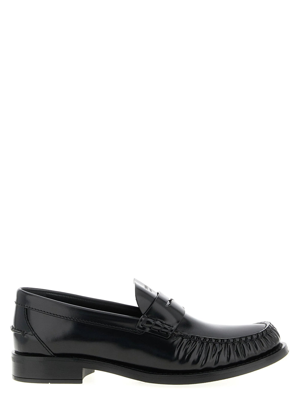 Prada Black Calfskin Slip-On Loafers