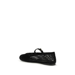 Prada Black Cotton Ballet Flats
