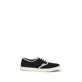 Prada Black Cotton Low Top Sneakers - EU39.5/US6.5