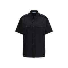 Prada Black Cotton Shortsleeve Shirt - IT42 | L