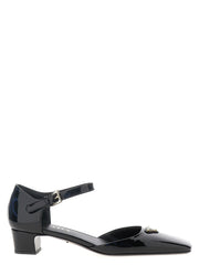 Prada Black Cowhide Mid Heel Pumps - EU35.5/US5.5